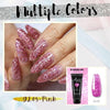 Glittery Poly Nail Gel Nails starryhome GL05 Pink 