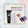 Glittery Poly Nail Gel Nails starryhome 