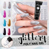 Glittery Poly Nail Gel Nails starryhome 
