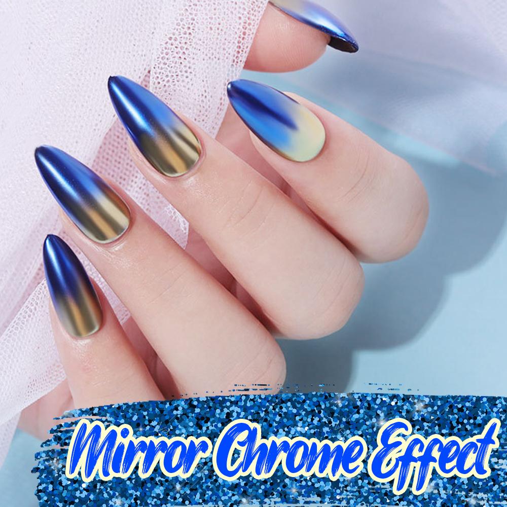 Dual Color Mirror Chrome Nail Powder Nails DazzlingBreeze 